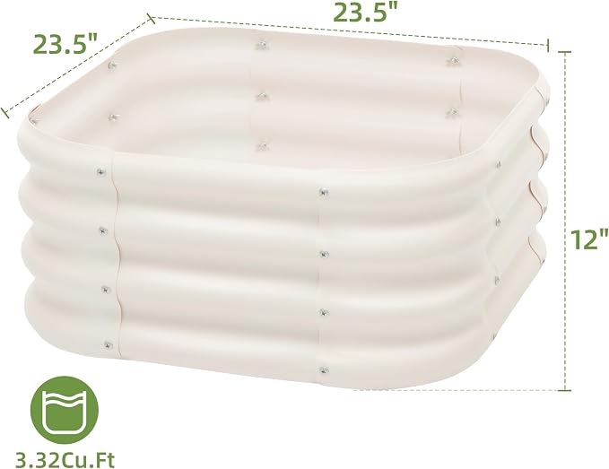 2-Pack 2x1ft Galvanized Raised Garden Bed, Outdoor Planter Bed, Metal Planter - Image 3