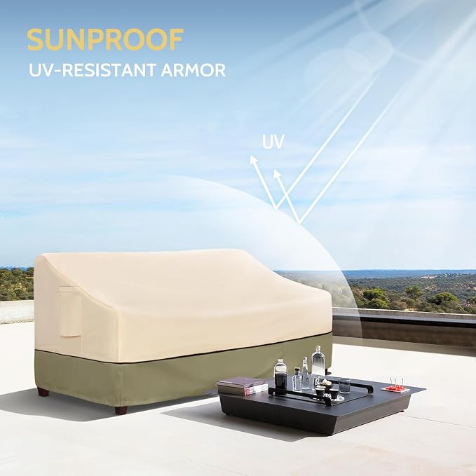 COSFLY Patio Furniture Covers Waterproof, Outdoor 3-Seater Sofa Cover Heavy - Image 7