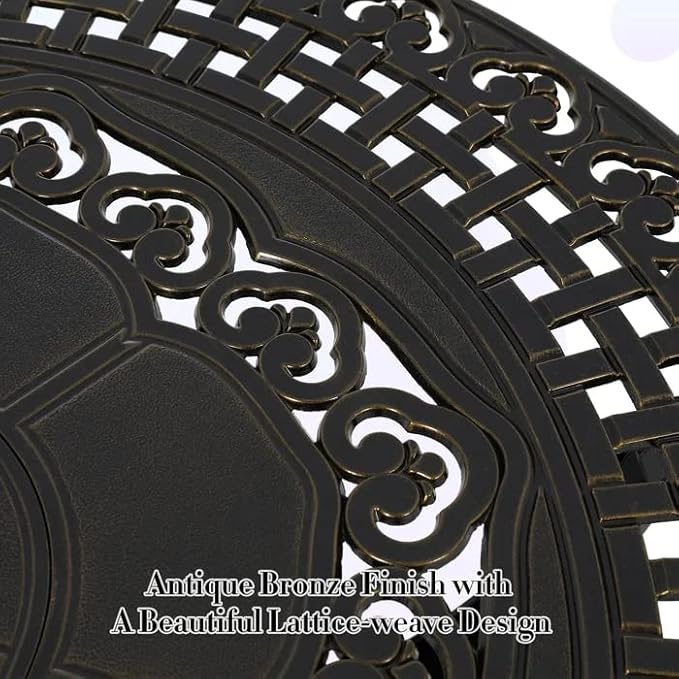 Patio Dining Table, Cast Aluminum Patio Table - Image 3