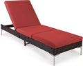 HOMREST Outdoor Chaise Lounge Chair, Patio Wicker Lounge Chair by HOMREST