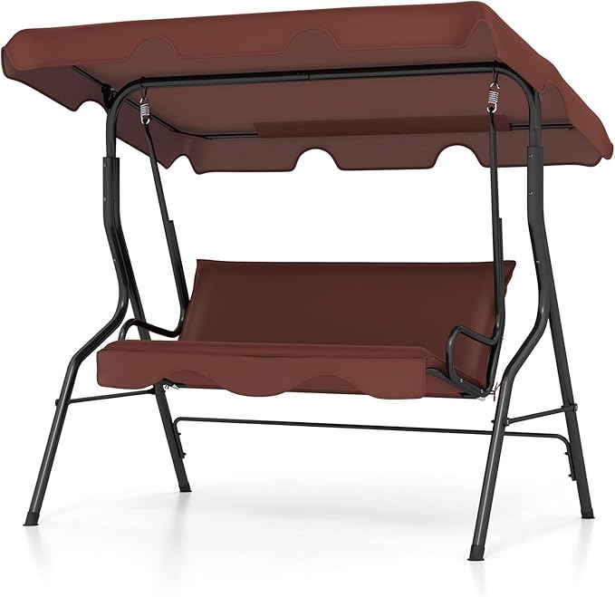 Tangkula 3 Person Porch Swing, Patio Swing by TANGKULA