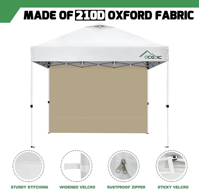 Sidewalls for 10x10 Pop Up Canopy, 210D Polyester Waterproof Canopy Sidewalls - Image 6