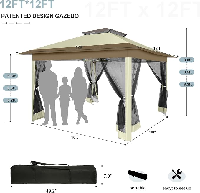COBIZI 12x12 Pop up Gazebo on Clearance - Image 6