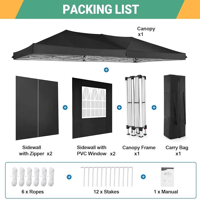 COBIZI Canopy 10x20 Pop Up Canopy Tent - Image 5