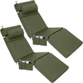 Wenqik 2 Pcs Outdoor Chaise Lounge Cushion by Wenqik