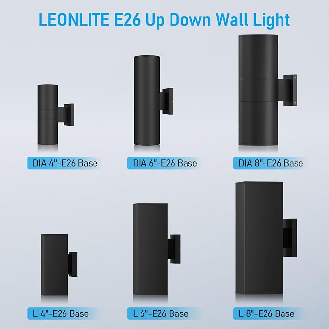 LEONLITE Modern Outdoor Rectangular Wall Lights 18", Porch Light in 2 Lights - Image 8