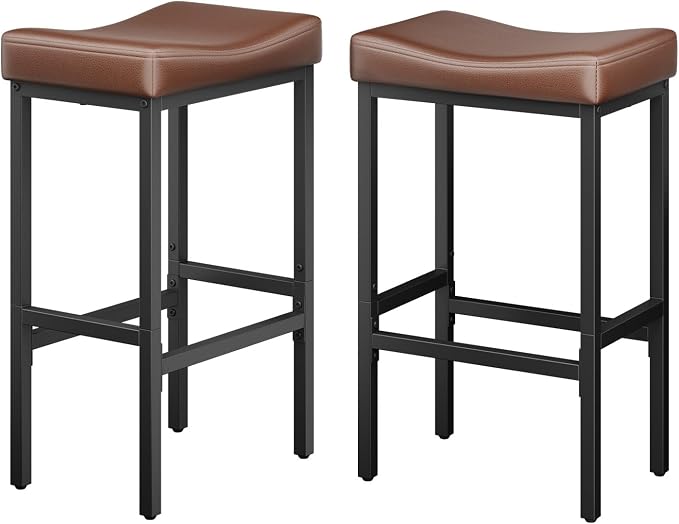 24 Inch Counter Height Bar Stools Set of 2, Compact Counter Stools - Image 9