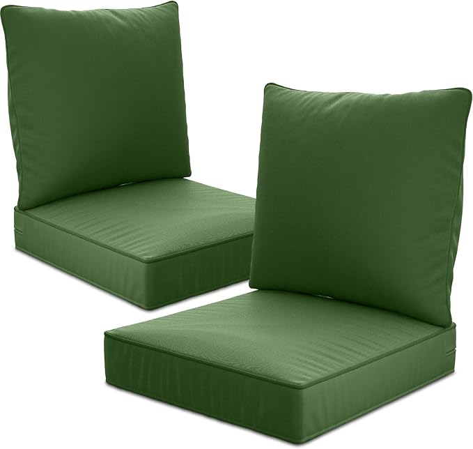 22" x 22" x 6" Outdoor Deep Seat Cushions Set by Unknown