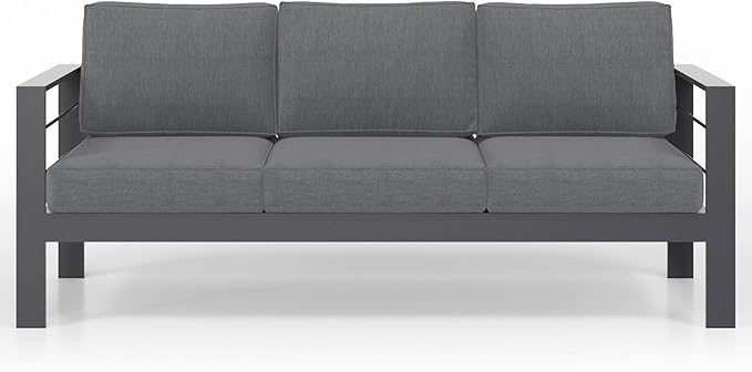 Solaste Outdoor Couch Aluminum Patio Furniture Sofa, 3-Seat All-Weather Metal - Image 7