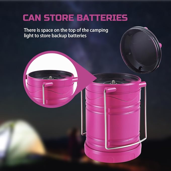 Lichamp LED Camping Lantern, 4 Pack Battery Powered Flashlight - Image 5