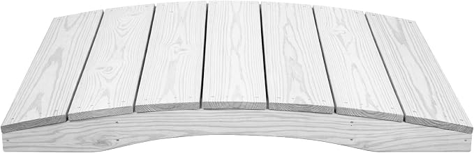 4 FT White Amish Made Pinewood Heavy Duty Garden Bridge by Unknown
