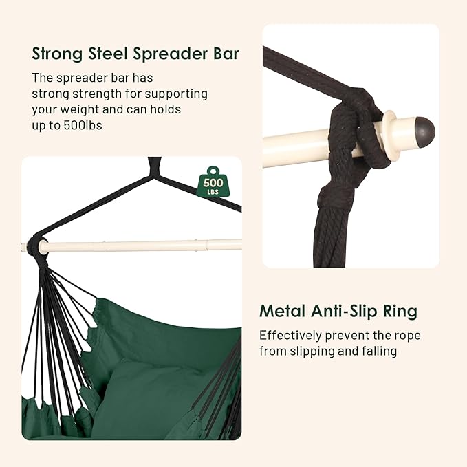 Highwild Hammock Chair Hanging Rope Swing - Image 4