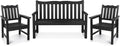 Stoog All-Weather Outdoor Bench & Chairs Set, 3-Piece Patio Furniture Set by Stoog