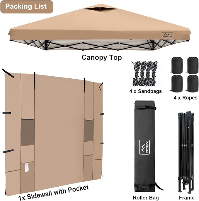 KAMPKEEPER 10x10 Easy Pop Up Canopy Tent - Image 7