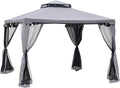 Outsunny 9.6' x 9.6' Patio Gazebo, Outdoor Canopy Shelter by Outsunny