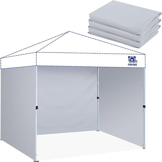 Instant Canopy Tent Sidewalls for 10x10 Pop Up Canopy Waterproof, 99% UV by FANPATUS