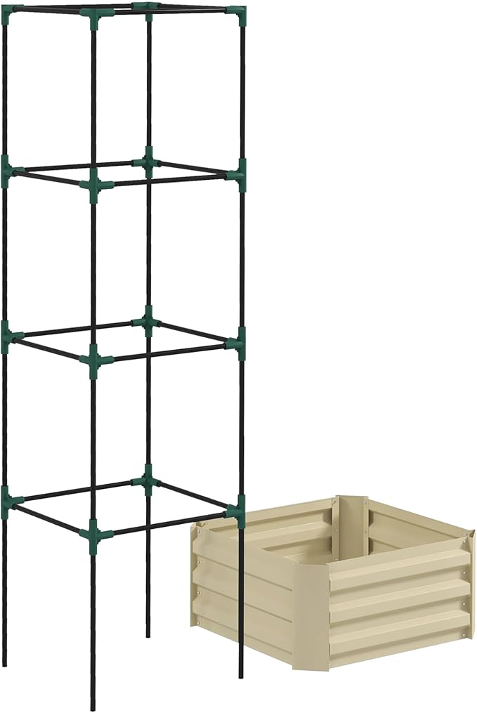 Outsunny Galvanized Raised Garden Bed, 73.5" Tall Outdoor Planter Box - Image 8