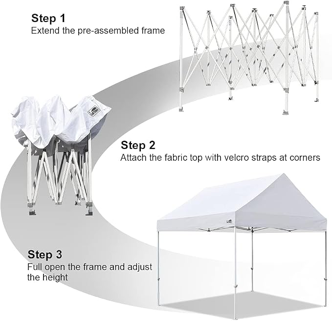 Eurmax USA Patented 10x10 Pop Up Canopy Tent Party Tent Commercial Instant - Image 5