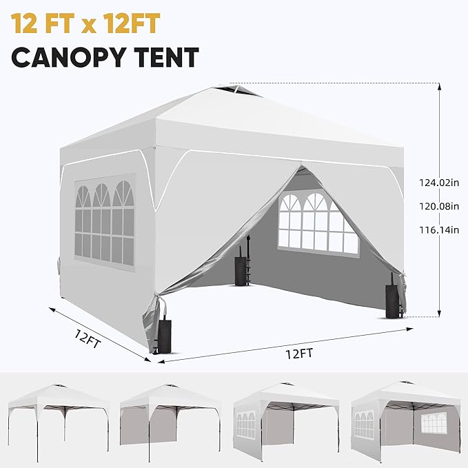 GDY 12x12FT Pop Up Canopy Tent - Image 2