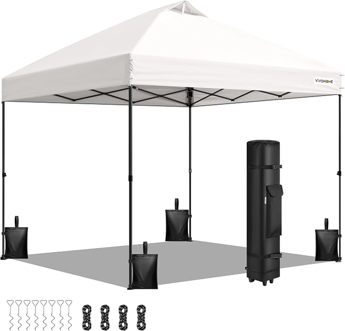 VIVOHOME 10x10ft Pop Up Canopy Tent One Push Setup Outdoor Portable Shelter by VIVOHOME