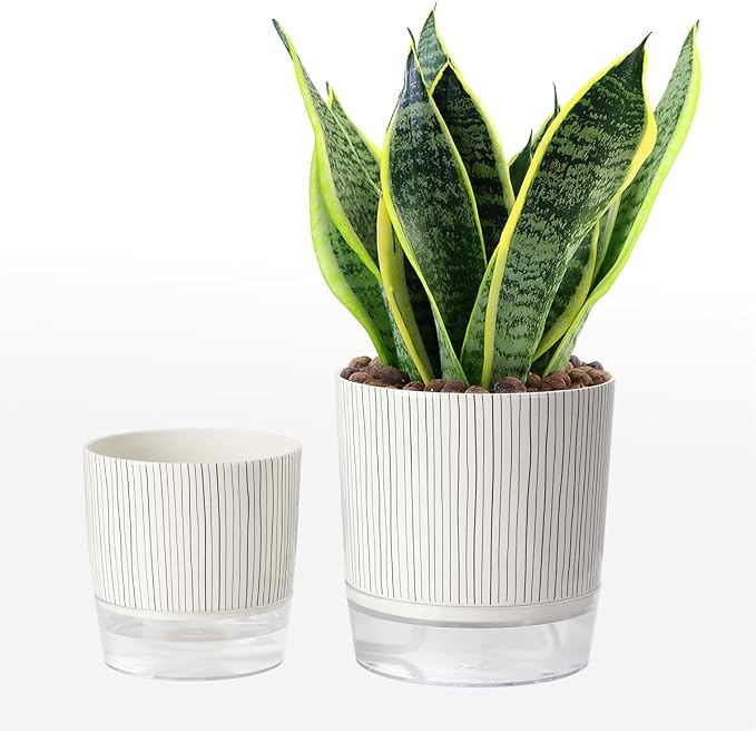 Self Watering Pots for Indoor Plants, Flower Pots, Self Watering Plant Pot-2pcs by Etvski
