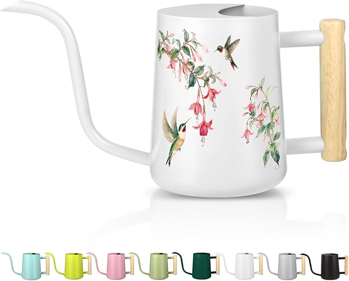 Watering Can Indoor Plants, 35oz Small Stainless Steel Metal Watering Can by GUKJOB