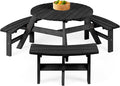 Best Choice Products 6-Person Circular Outdoor Wooden Picnic Table by BestChoiceProducts