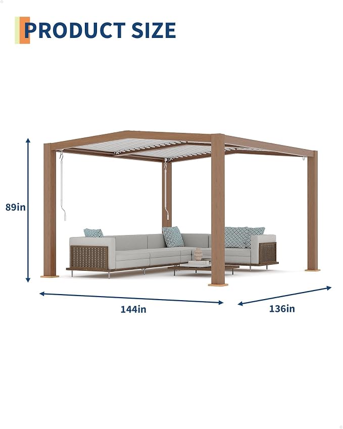 Garvee Louvered Pergola - Image 5