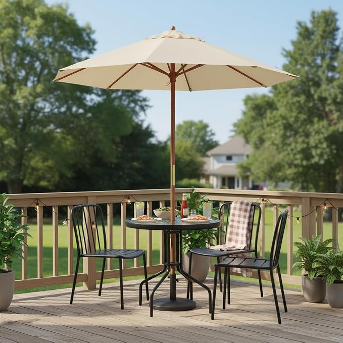 Tangkula 27.5 Inch Round Outdoor Dining Table - Image 2