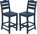 Giantex Outdoor HDPE Bar Stool, Patio Tall Bar Chair by Giantex
