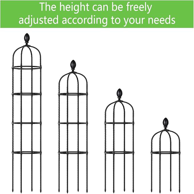 2 Pack 6Ft Tall Garden Obelisk Trellis - Image 4