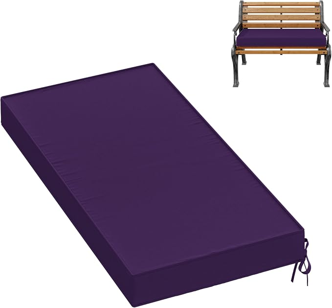 Premium Outdoor Bench Cushions for Patio Furniture 3.5inches Memory Foam Bench by Pakunoda
