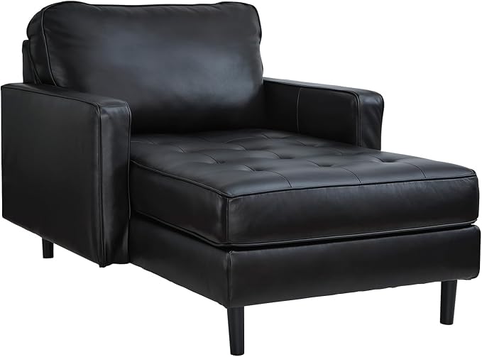 Signature Design by Ashley Bryceview Modern Tufted Leather Match Chaise by SignatureDesignbyAshley