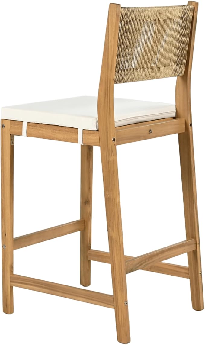 Merax 5 Pieces Acacia Wood Outdoor Patio Bar Set - Image 8