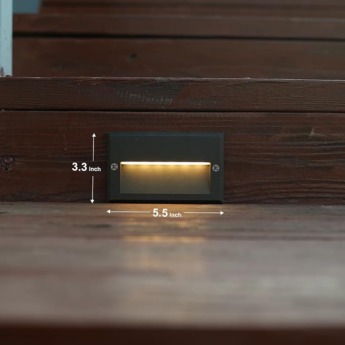GOODSMANN Low Voltage Step Lights Kits 5.5 Inch Outdoor 12V AC Landscape Stair - Image 3