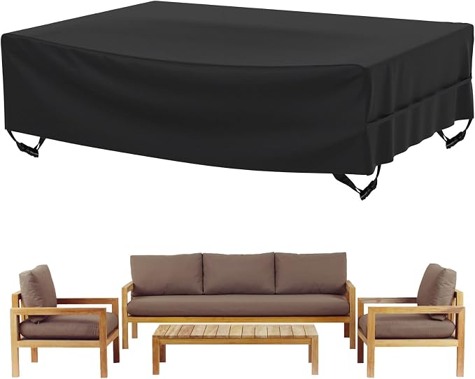 Velway Patio Furniture Cover Outdoor Waterproof Rectangular Patio Table Chair by Velway