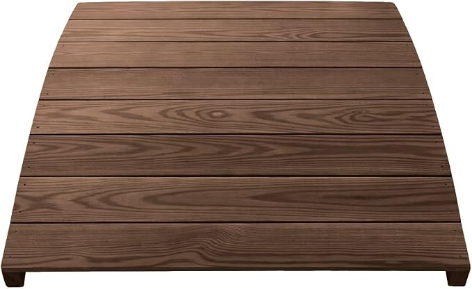 4 FT WALNUT Amish Made Pinewood Heavy Duty Garden Bridge - Image 6