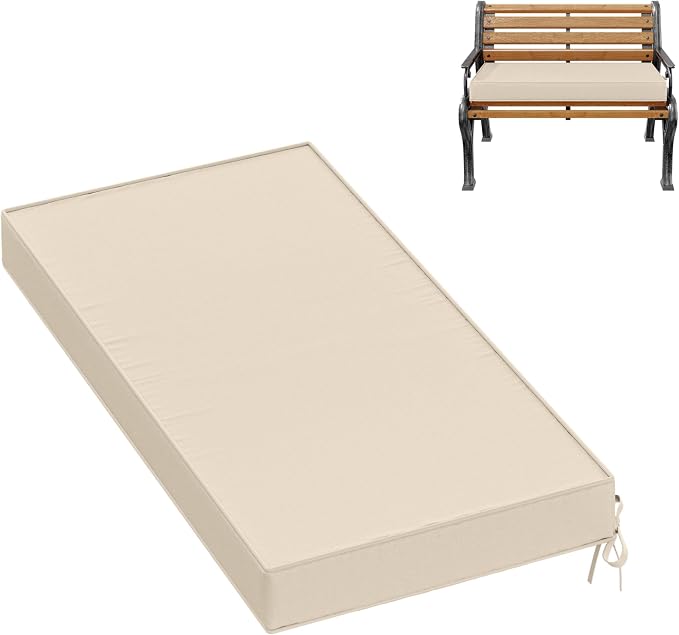 Premium Outdoor Bench Cushions for Patio Furniture 3.5inches Memory Foam Bench by Pakunoda