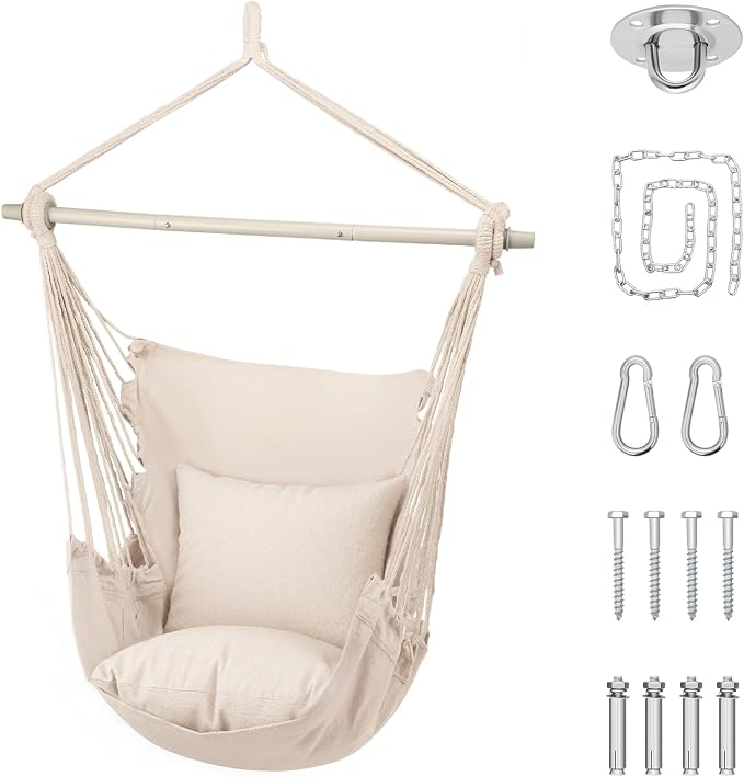 Athena Collection Hammock Chair Hanging Rope Swing Chair by AthenaCollectionFurniture