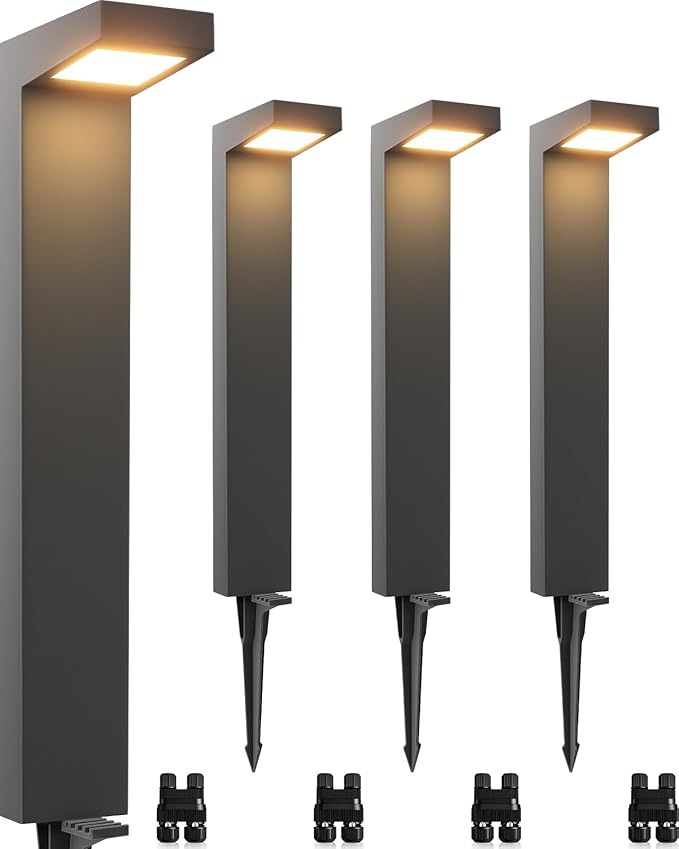 SUNVIE Low Voltage Pathway Lights Wired 3000K 5W LED Outdoor Landscape Lighting by SUNVIE