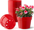 20 Pack 6 Inch Plant Pots, Thickened Plastic Flower Pots by RooTrimmer