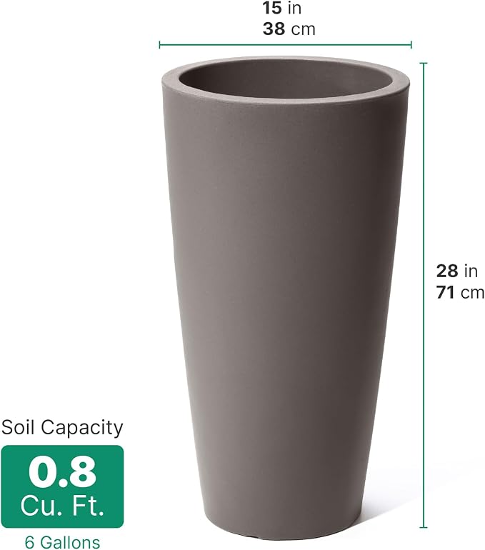 Step2 Tremont Tall Round Tapered Planter, Indoor/Outdoor Plants, Efficient - Image 8