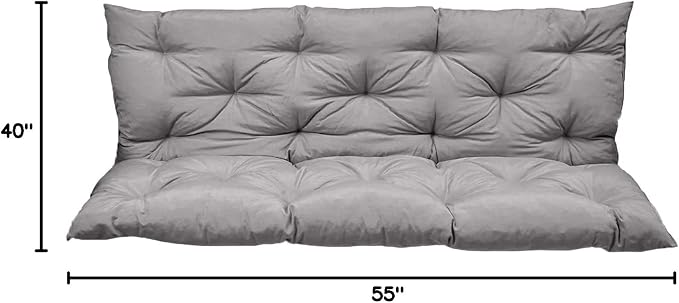 Outside Benches Cushion with Backrest, Thicken Waterproof Swing Cushions 2/3 - Image 8