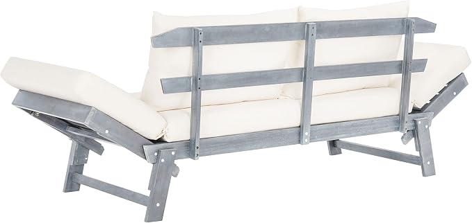 Safavieh PAT6745A Outdoor Collection Tandra Grey Modern Contemporary Daybed Day - Image 5