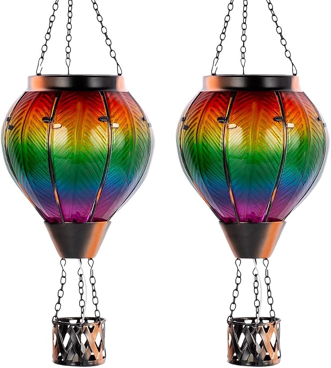 Starsoul 2PCS Hot Air Balloon Solar Lantern Colorful Solar Hot Air Balloon by Starsoul