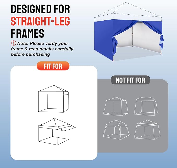 CROWN SHADES 10x10 Canopy Sidewalls - Image 5