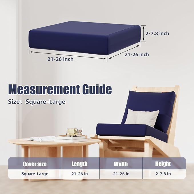 8Pcs Stretch Patio Cushion Covers, Outdoor Couch & Sofa Replacement Slipcovers - Image 2
