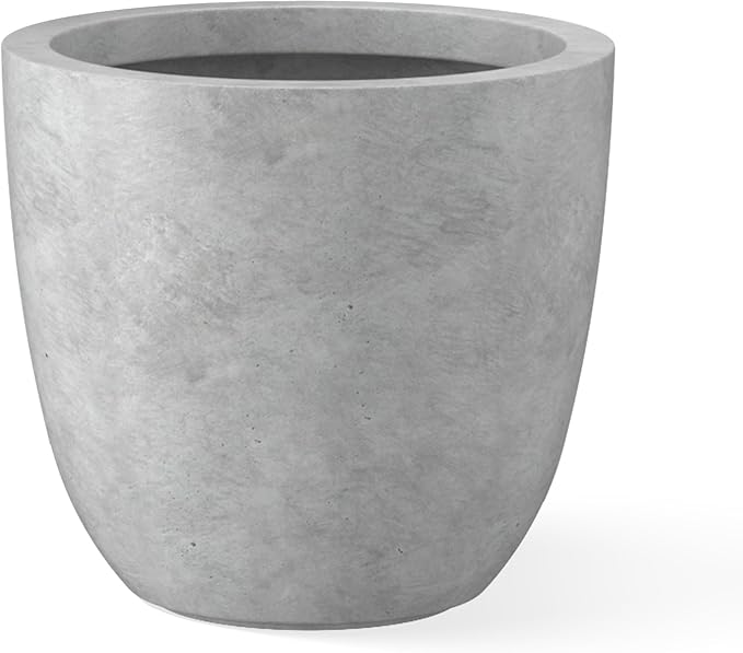 Kante 18 Inch Dia Round Concrete Planter, Indoor Outdoor Large Plant Pot by Kante
