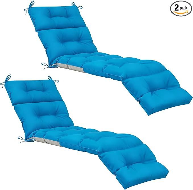 Kigley 2 Pcs Chaise Lounge Cushions 75 x 22 x 5 Inches Soft Lounge Chair by Kigley