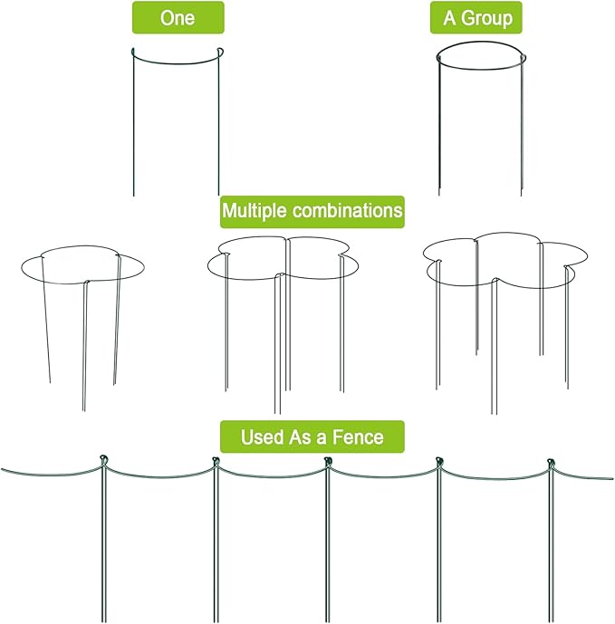 HiGift 16 Pack 24 Inch Plant Support Stakes, Flower Indoor Outdoor - Image 6